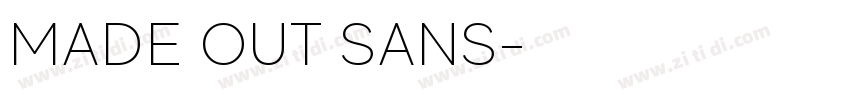 MADE OUT SANS字体转换